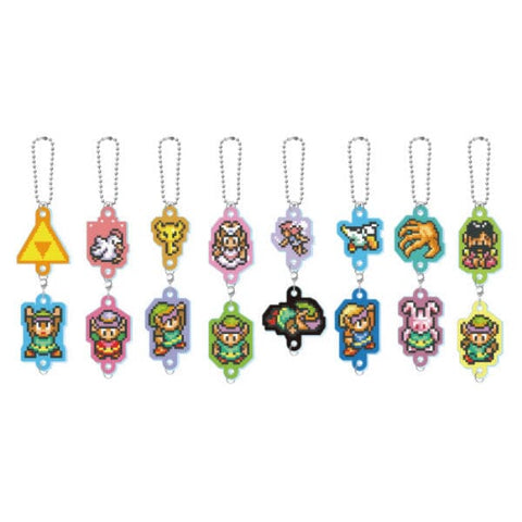 The Legend of Zelda: A Link to the Past Keychain - Tsunaga Link Mascot (8Pack BOX) - Authentic Japanese Ensky Keychain 
