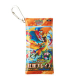 Themed Expansion Pack "Crimson Blaze" Pouch Bag with Carabiner Pokémon Trading Card Game Pocket - Authentic Japanese Pokémon Center Pouch Bag 
