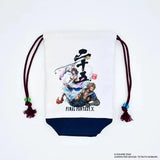 Tidus & Yuna Crepe-style Drawstring Bag 25th Anniversary - Final Fantasy X - Authentic Japanese Square Enix Pouch Bag 