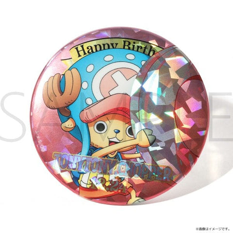 Tony Tony Chopper HBD (12.24) Initial Hologram Tin Badge - ONE PIECE - Authentic Japanese TOEI ANIMATION Pin 