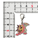 Turtonator - National Pokédex Metal Charm Keychain #776 - Authentic Japanese Pokémon Center Keychain 