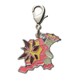 Turtonator - National Pokédex Metal Charm Keychain #776 - Authentic Japanese Pokémon Center Keychain 