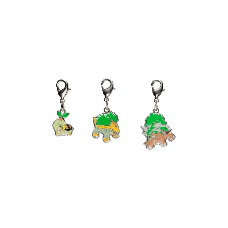 Grottemon Keychain Turtwig, Grotle, Torterra - National Pokédex Metal Charm Keychain #387 ...