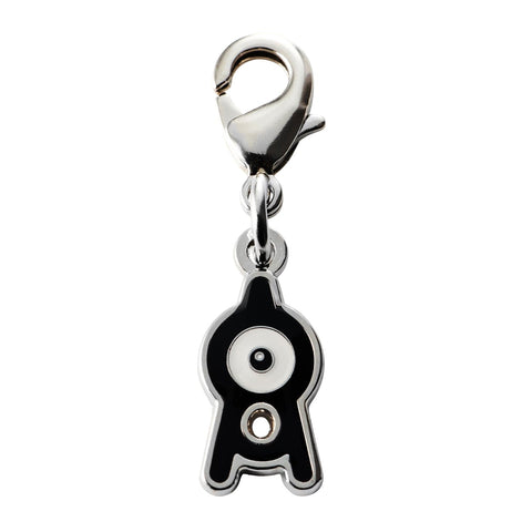 Unown (A) - National Pokédex Metal Charm Keychain #201 - Authentic Japanese Pokémon Center Keychain 
