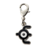 Unown (E) - National Pokédex Metal Charm Keychain #201 - Authentic Japanese Pokémon Center Keychain 