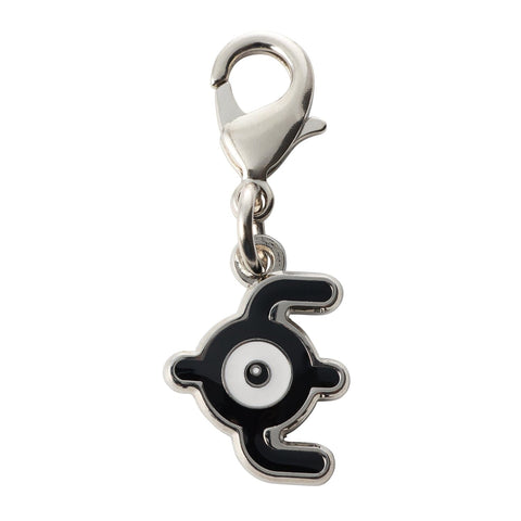 Unown (E) - National Pokédex Metal Charm Keychain #201 - Authentic Japanese Pokémon Center Keychain 