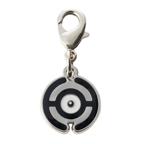 Unown (H) - National Pokédex Metal Charm Keychain #201 - Authentic Japanese Pokémon Center Keychain 
