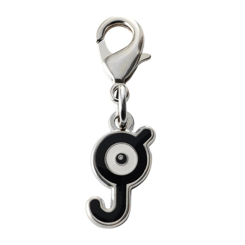 Unown (J) - National Pokédex Metal Charm Keychain #201 - Authentic Japanese Pokémon Center Keychain 