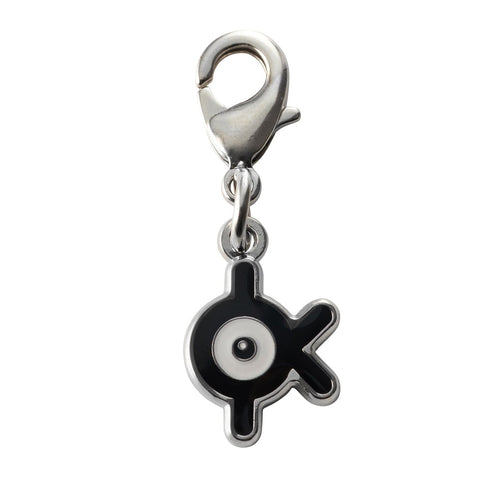 Unown (K) - National Pokédex Metal Charm Keychain #201 - Authentic Japanese Pokémon Center Keychain 