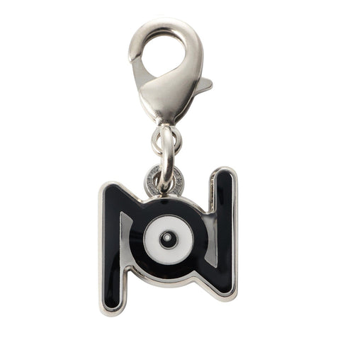 Unown (N) - National Pokédex Metal Charm Keychain #201 - Authentic Japanese Pokémon Center Keychain 