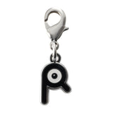 Unown (R) - National Pokédex Metal Charm Keychain #201 - Authentic Japanese Pokémon Center Keychain 