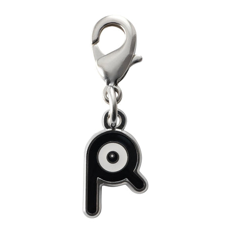 Unown (R) - National Pokédex Metal Charm Keychain #201 - Authentic Japanese Pokémon Center Keychain 