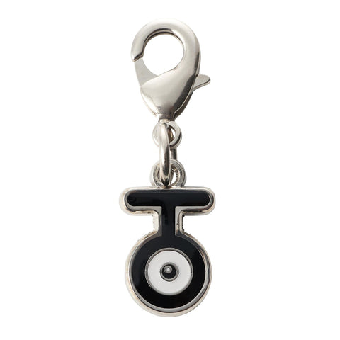 Unown (T) - National Pokédex Metal Charm Keychain #201 - Authentic Japanese Pokémon Center Keychain 
