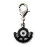 Unown (U) - National Pokédex Metal Charm Keychain #201 - Authentic Japanese Pokémon Center Keychain 