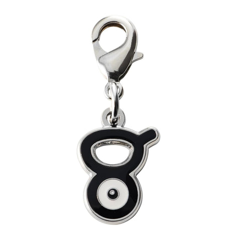 Unown (V) - National Pokédex Metal Charm Keychain #201 - Authentic Japanese Pokémon Center Keychain 