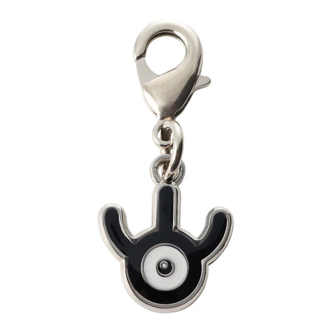 Unown (W) - National Pokédex Metal Charm Keychain #201 - Authentic Japanese Pokémon Center Keychain 