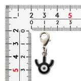 Unown (W) - National Pokédex Metal Charm Keychain #201 - Authentic Japanese Pokémon Center Keychain 
