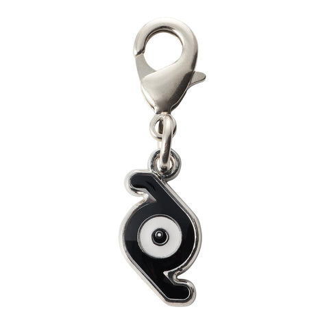Unown (Z) - National Pokédex Metal Charm Keychain #201 - Authentic Japanese Pokémon Center Keychain 
