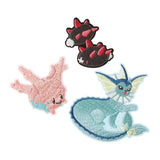 Vaporeon Embroidery Sticker Eevee Collection - Authentic Japanese Pokémon Center Sticker 