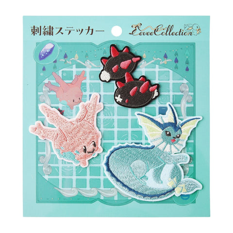 Vaporeon Embroidery Sticker Eevee Collection - Authentic Japanese Pokémon Center Sticker 