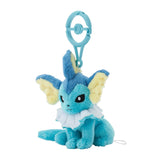 Vaporeon Mascot Plush With Carabiner - Authentic Japanese Pokémon Center Mascot Plush Keychain 
