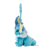 Vaporeon Mascot Plush With Carabiner - Authentic Japanese Pokémon Center Mascot Plush Keychain 