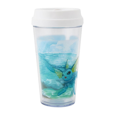 Vaporeon Tumbler Invisible to Me - Authentic Japanese Pokémon Center Tumbler (plastic) 