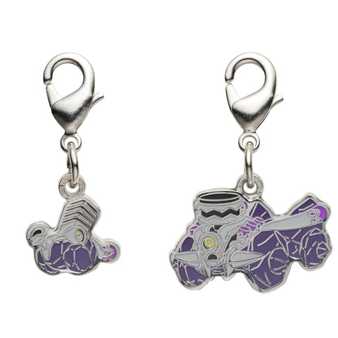 Varoom, Revavroom - National Pokédex Metal Charm Keychain #965, #966 - Authentic Japanese Pokémon Center Keychain 