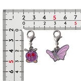 Venonat, Venomoth - National Pokédex Metal Charm Keychain #048, #049 - Authentic Japanese Pokémon Center Keychain 