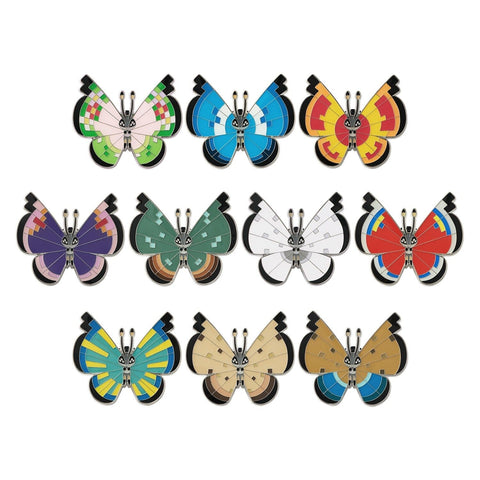 Vivillon Pins Collection A (10Pcs/BOX) - Authentic Japanese Pokémon Center Pin 