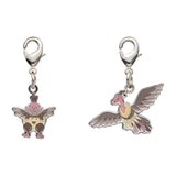 Vullaby, Mandibuzz - National Pokédex Metal Charm Keychain #629, #630 - Authentic Japanese Pokémon Center Keychain 