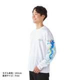 Waterfall Climbing Gyarados Long T-shirt (Free) POKÉMON NYORO NYORO FRIENDS - Authentic Japanese Pokémon Center T-shirt (cotton) 