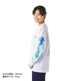 Waterfall Climbing Gyarados Long T-shirt (Free) POKÉMON NYORO NYORO FRIENDS - Authentic Japanese Pokémon Center T-shirt (cotton) 