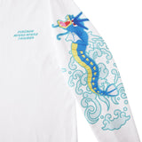 Waterfall Climbing Gyarados Long T-shirt (Free) POKÉMON NYORO NYORO FRIENDS - Authentic Japanese Pokémon Center T-shirt (cotton) 