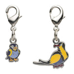 Wattrel, Kilowattrel - National Pokédex Metal Charm Keychain #940, #941 - Authentic Japanese Pokémon Center Keychain 