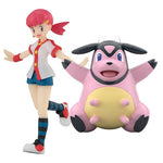 Whitney & Miltank Pokémon Scale World Figure Johto Region - Authentic Japanese Bandai Namco Figure 