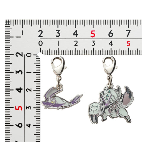 Wimpod, Golisopod - National Pokédex Metal Charm Keychain #767, #768 - Authentic Japanese Pokémon Center Keychain 