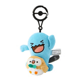 Wobbuffet, Rowlet Mascot Plush Key Holder Pokémon Escape (Run) - Authentic Japanese Pokémon Center Mascot Plush Keychain 