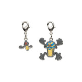 Yamask, Cofagrigus - National Pokédex Metal Charm Keychain #562, #563 - Authentic Japanese Pokémon Center Keychain 