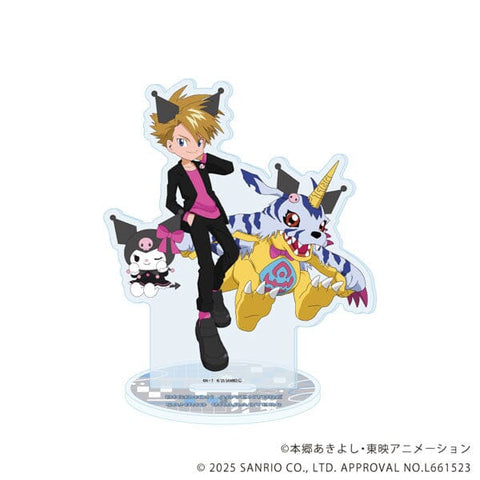 Yamato Ishida & Gabumon x Kuromi Acrylic Stand - Digimon Adventure x Sanrio Characters - Authentic Japanese Sanrio Acrylic Stand 