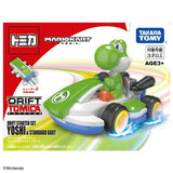 Yoshi & Standard Kart Drift Starter Set - Drift TOMICA X Mario Kart - Authentic Japanese Takara Tomy Figure 