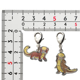 Yungoos, Gumshoos - National Pokédex Metal Charm Keychain #734, #735 - Authentic Japanese Pokémon Center Keychain 