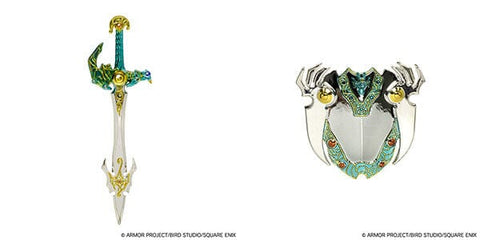 Zenithian Sword & Zenithian Shield Metallic Items Gallery Special Figure - Dragon Quest - Authentic Japanese Square Enix Figure 