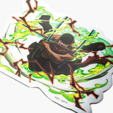 Zoro Metallic Sticker (Special move) - ONE PIECE - Authentic Japanese TOEI ANIMATION Sticker 