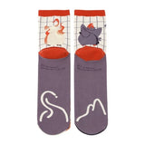 Zorua & Hisuian Zorua Middle Socks (19-21cm) - Nitamono Doushi (Look Alike) Pokémon! - Authentic Japanese Pokémon Center Socks (cotton) 