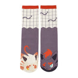 Zorua & Hisuian Zorua Middle Socks (25-27cm) - Nitamono Doushi (Look Alike) Pokémon! - Authentic Japanese Pokémon Center Socks (cotton) 