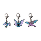 Zubat, Golbat, Crobat - National Pokédex Metal Charm Keychain #041, #042, #169 - Authentic Japanese Pokémon Center Keychain 