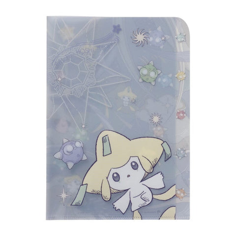 A4 Clear File 5 Pockets Pokémon Jirachi Hoshi Tsunagi - Authentic Japanese Pokémon Center TCG 