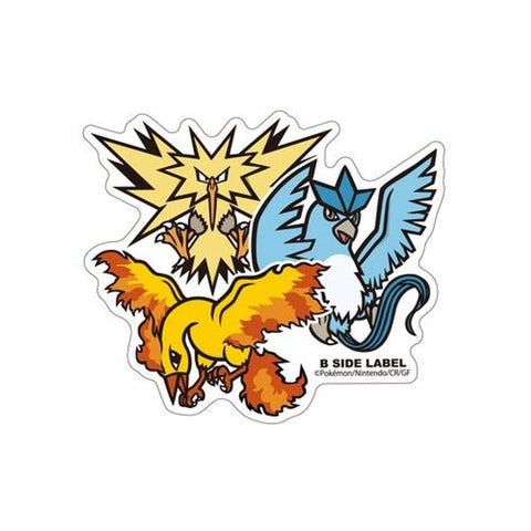 Articuno & Zapdos & Moltres B-SIDE LABEL Pokémon Sticker - Authentic Japanese B-SIDE LABEL Sticker 