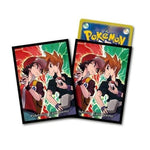 Card Sleeves Red And Green Pokémon Card Game - Authentic Japanese Pokémon Center TCG 